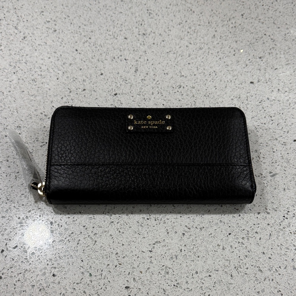 Kate Spade Black Pebbled Leather Wallet - Picture 1 of 7